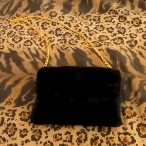 Cross body fur purse